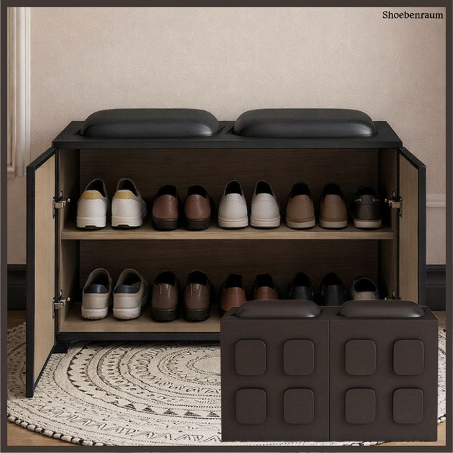 슈벤라움 수납과 의자가 가능한 인테리어 슈벤치 현관 신발장 800 슈밴치 현관 벤치 의자, 1개, B