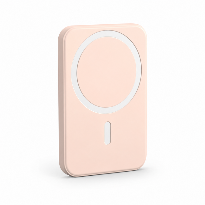 AWMVS 20000mAh 磁吸行動電源 自帶線無線快充, 款式2 粉 僅磁吸無線