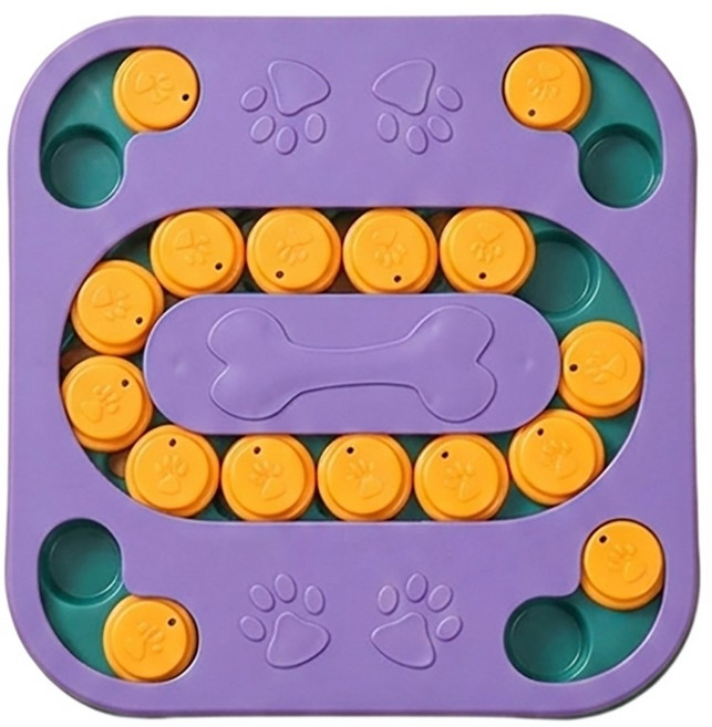 쬬린 강아지용 지능형 퍼즐 장난감, 퍼플, 1개