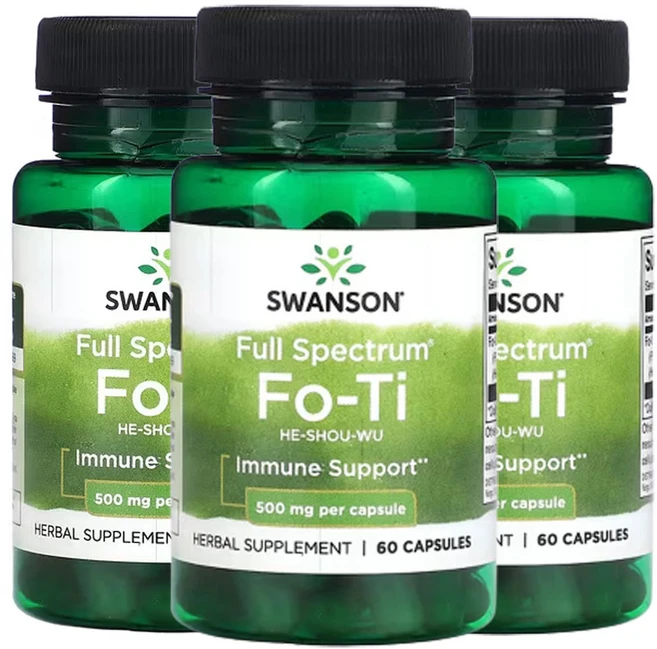 스완슨 Fo-Ti 500 mg 60캡슐, 3개, 60정 - 쿠팡