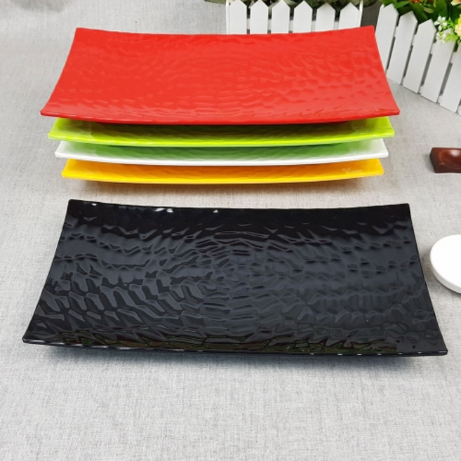 컬러 멜라민 웰빙 직 딤플 접시 BB 메인요리, 컬러멜라민 웰빙직딤플16 G-7016, 검정, 1개