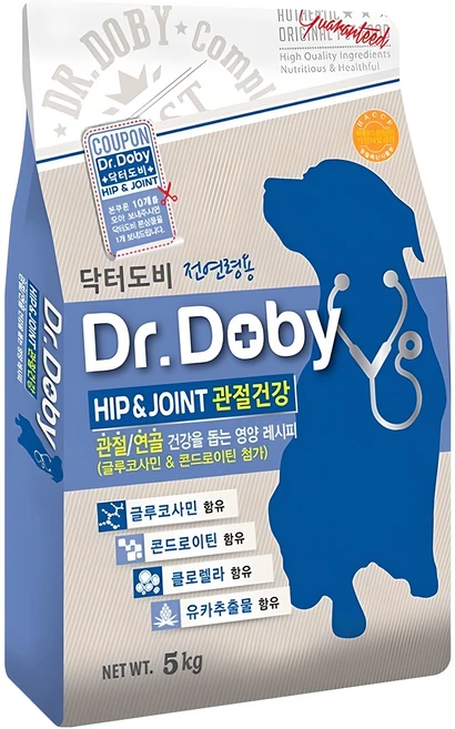 인터펫코리아 강아지 닥터도비 기능성 사료, 뼈/관절강화, 5kg, 1개 - 쿠팡