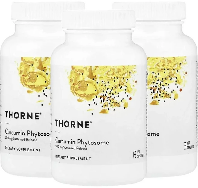 쏜리서치 커큐민 파이토좀 파이토솜 Thorne Curcumin 500mg 120캡슐 3병, 120정, 3개 - 쿠팡
