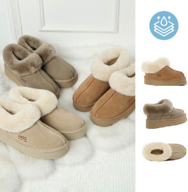 DK 호주 프랜카 통굽 양털 어그 슬립온 슬리퍼 118