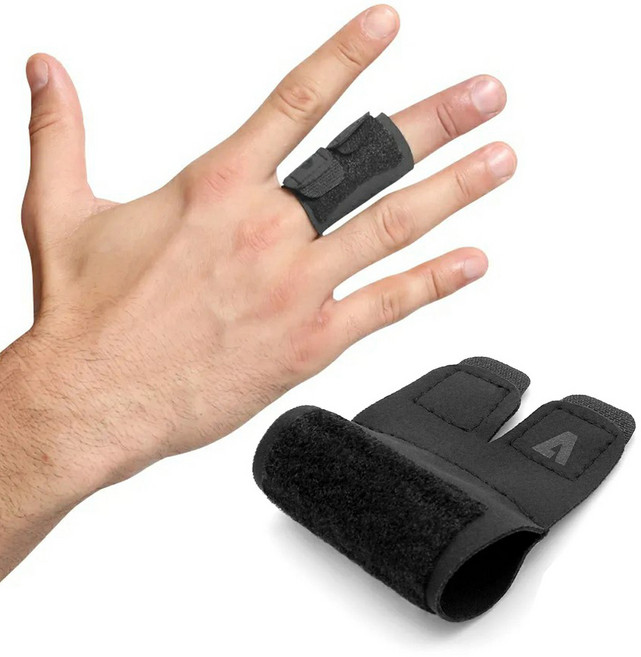 손가락 아대 보호대 4개 핑거가드 농구 벨크로 찍찍이타입 엄지 검지 중지 약지 크로스핏 손보호대 밴드 핑거슬리브 골프, 한손가락 M