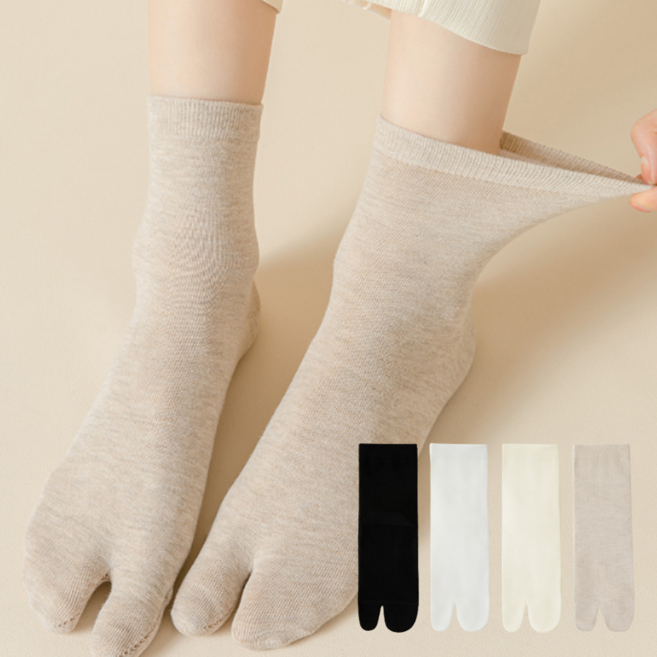 플로랄린 여성 타비 족발 쪼리 샌들 양말 4켤레