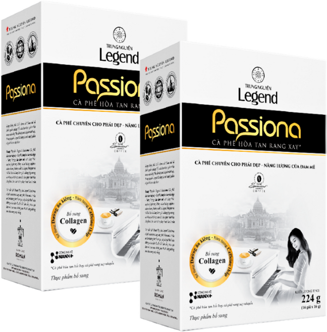 베트남커피 쭝웬 4IN1 파시오나 콜라겐 coffee, 2개, 14개입, 16g