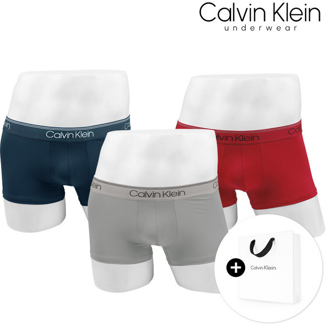캘빈클라인 언더웨어 남자 팬티 3장 세트 속옷 드로즈 NB2569 쇼핑백 증정