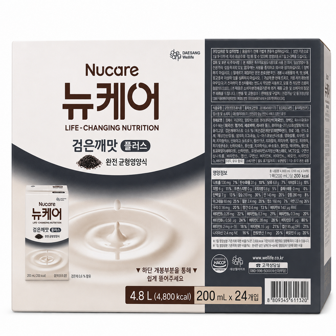 대상웰라이프 뉴케어 고소한 검은깨, 24개, 200ml