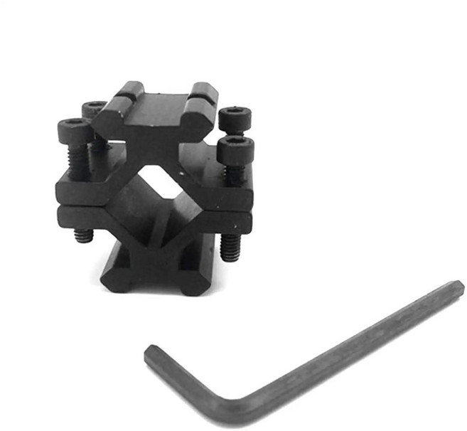 피카티니 위버 스코프 손전등 조준기 토치 클립 전술 조정 가능한 범용 레일 20mm 레일 배럴 마운트 B U3d5, 01 Black, 01 빠른, Bla