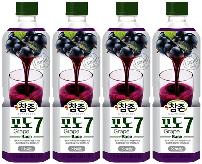 참존식품 포도7베이스, 835ml, 4개