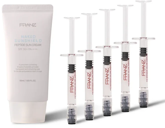프란츠 네이키드 선쉴드 펩타이드 선크림 50ml 1개+EGF 인텐시브 볼륨 앰플 1ml 5개