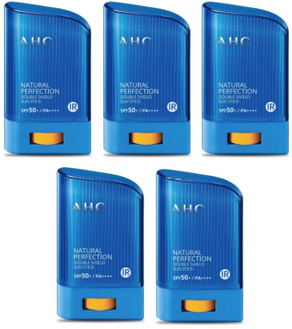 AHC 내추럴 퍼펙션 더블 쉴드 선스틱 SPF+/PA++++, 22g, 5개