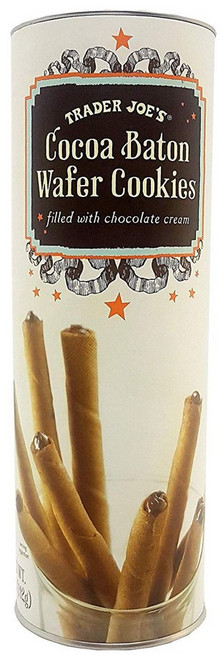 트레이더조 코코아 바톤 와퍼 쿠키 142g Trader Joes Cocoa Batom Wafer Cookies 5 oz, 1개