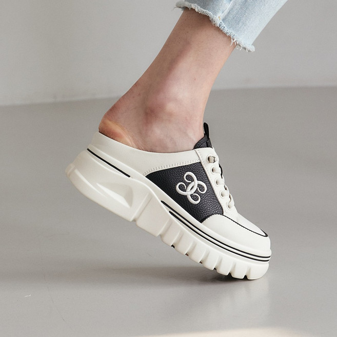 슈리오 여성 발편한 키높이 데일리 뮬 운동화 6cm