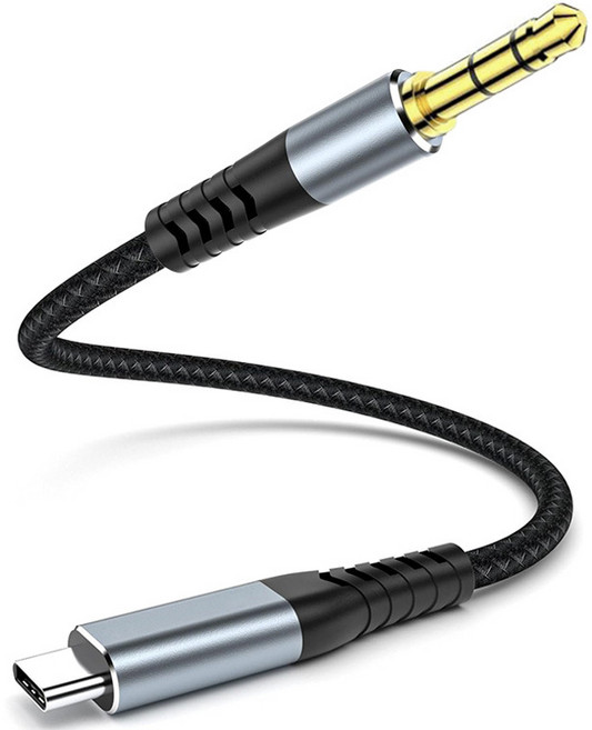 라디온 USB C타입 to 3.5mm 32비트 384KHz 3극 HiFi 스테레오 AUX 케이블 차량용 옥스선 2M, RE-NUC35A200