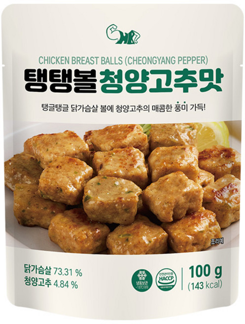 헬스앤뷰티 탱탱볼 닭가슴살 청양고추맛, 1개, 100g