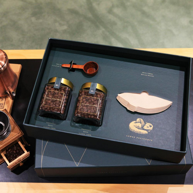 자연 루왁커피 선물세트 원두 300g, 2개, 150g