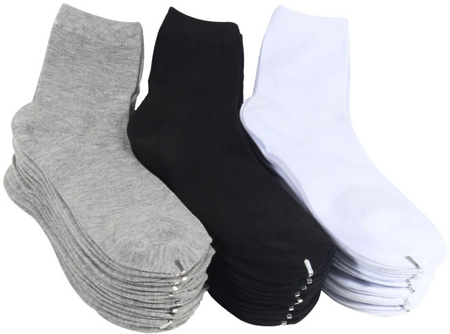 하이언더바 국산 10켤레 남자 여자 무지 중목 양말