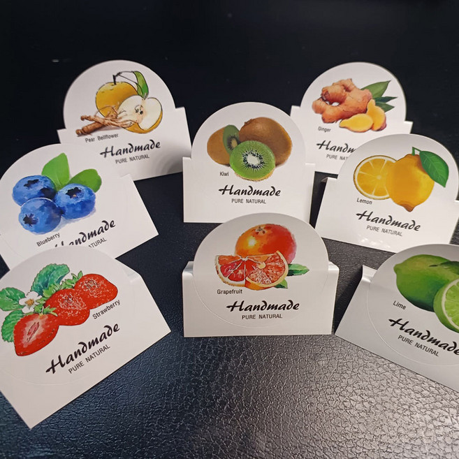 과일 수제청 스티커 라벨 핸드메이드 문구 딸기 라임 생강 블루베리 키위 배도라지 자몽, 1개, 03_생강