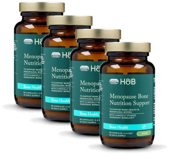 홀랜드앤바렛 메노포즈 본 뉴트리션 서포트 캡슐 Holland & Barrett Menopause Bone Nutrition Support, 4개, 60정