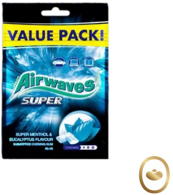 Airwaves 極酷嗆涼無糖口香糖, 1個, Airwaves極酷嗆涼無糖口香糖 1入