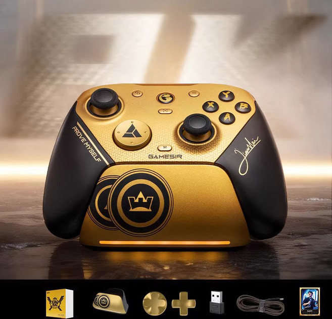 [FONDERA] GAMESIR G7PRO 천완성 8K 키즈챔피언 콜라보레이션 게임패드 PC스팀 스위치2, 블랙골드