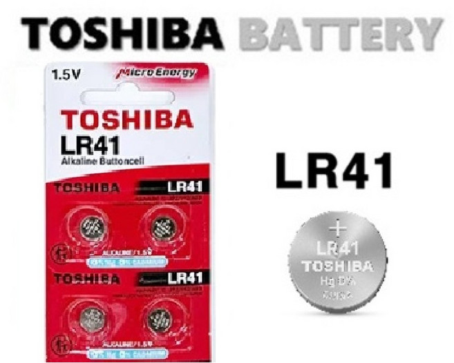 [일반우편배송] 도시바 LR41 알카라인전지 1.5V, 1개, 4개입