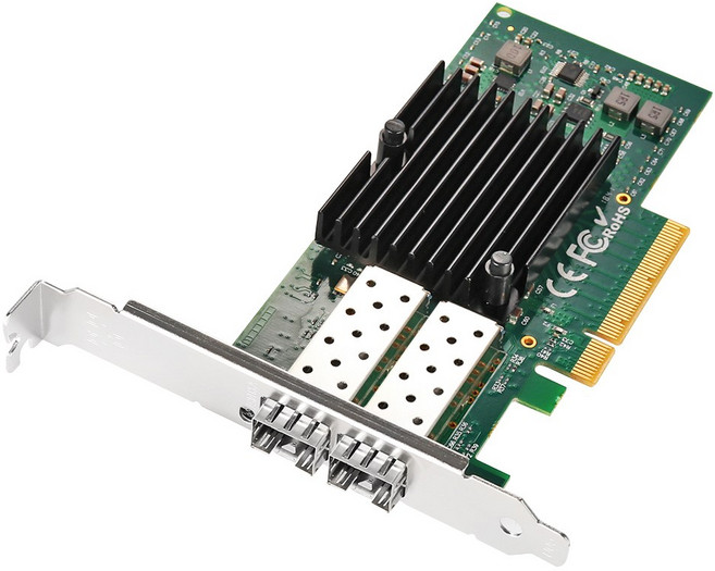 NEXT-562SFP-10G 인텔칩셋 PCIe x8 2포트 SFP+ 기가 서버랜카드, 1개