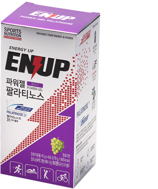 엔업 파워젤 팔라티노스 청포도맛(45gx6포), 45g, 6개