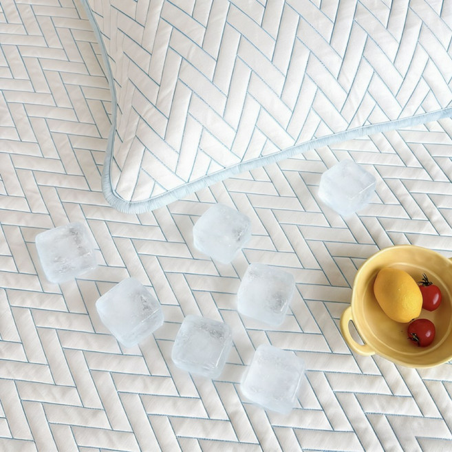 소네몽 쿨링 냉감 패드 침대패드 고정밴드형, 블루