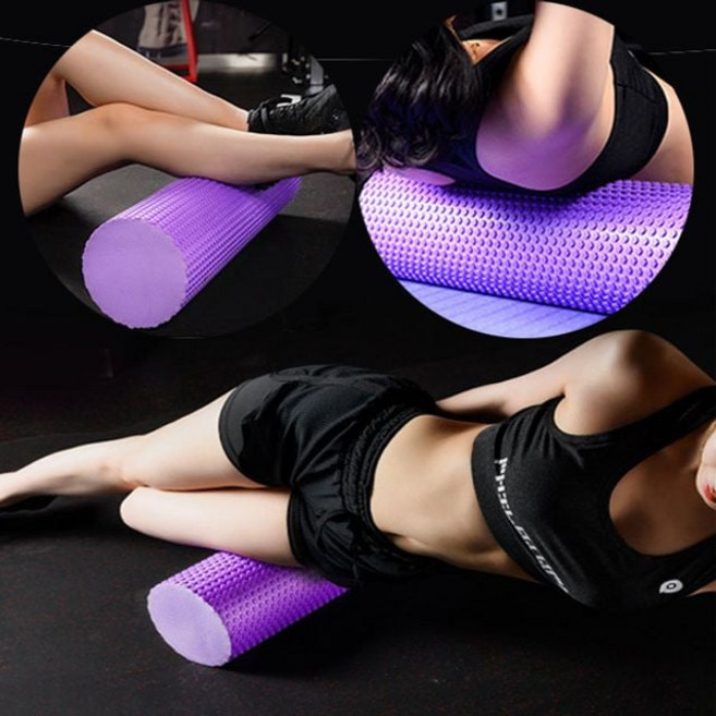 헬스용품 홈트레이닝 육각돌기 폼롤러 - 스트레칭 90cm, 그린, 1개