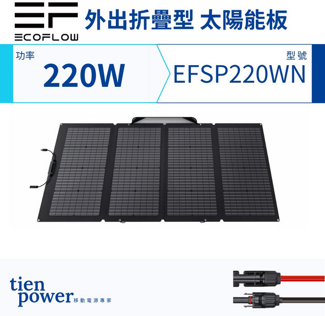 ECOFLOW 220W 折疊太陽能板 EFSP220WN, 1個