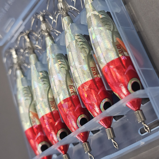 써모랩 씨넥스(SEANEX) 쪼꼬미 에기 (갑오징어 주꾸미 문어 한치 낙지 낚시용 에기), 25년 레이저 고추장(5개입), 1세트, 5.3g