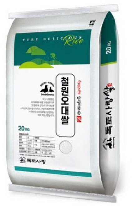 독도사랑 철원오대쌀, 20kg, 1개, 상등급