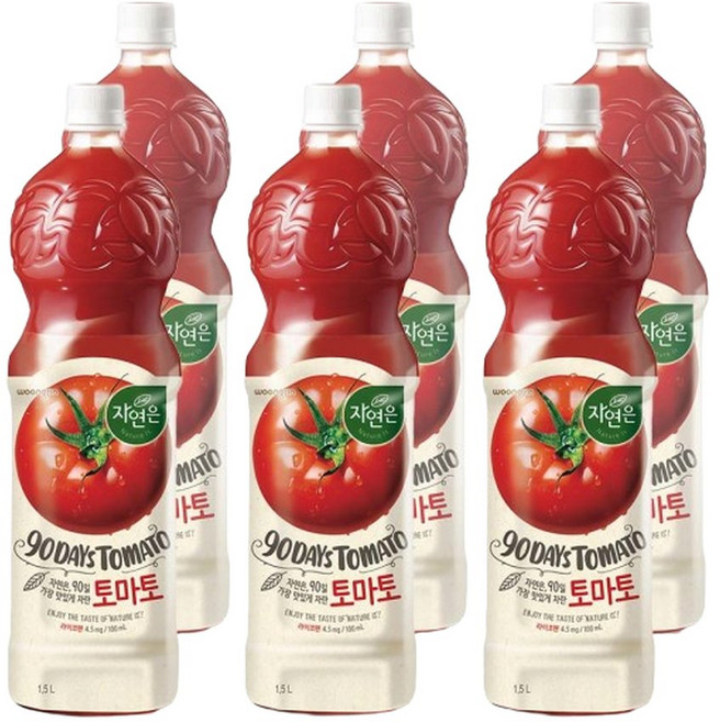 자연은 토마토 1.5L 6개 토마토주스 자연은토마토