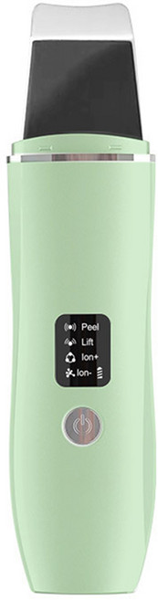 Pealy 초음파 필링기 갈바닉 워터필링기 음파 진동 미세전류 리프팅 USB충전, 초록색