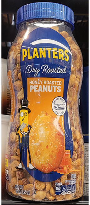 PLANTERS 허니로스티드 피넛, 453g, 1개