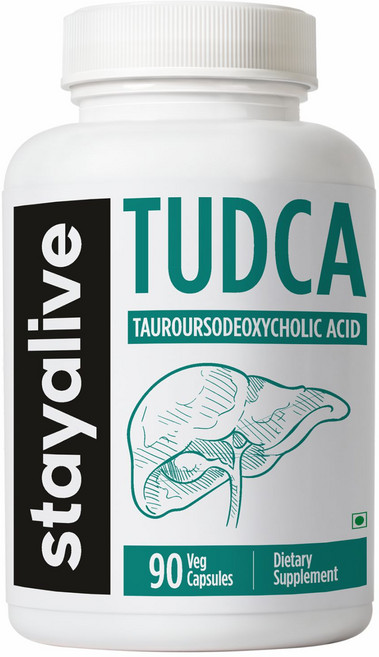 Stayalive 투드카 보충제 500mg 간 지지용 캡슐 90캡슐 비GMO 및 글루텐 프리 타우로소데옥시콜산 캡슐 남녀용, 1개, 90정