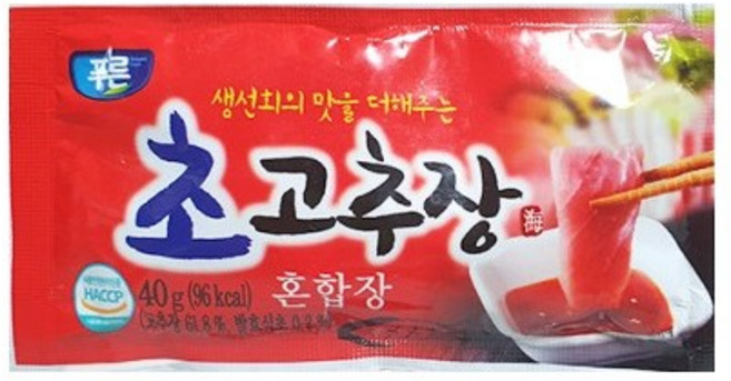 푸른식품 업소용 일회용 포장용 배달용 도매 40gx250개입 초고추장, 10개, 40g