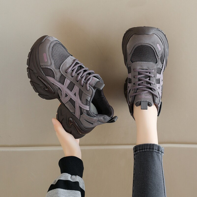 ANYOU 여성 키높이 두툼솜 스니커즈 데일리 운동화