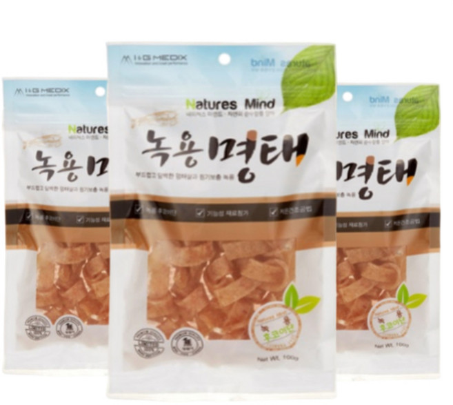 아이엔지메딕스 후코이단 녹용명태100g, 녹용+명태 혼합맛, 3개, 100g