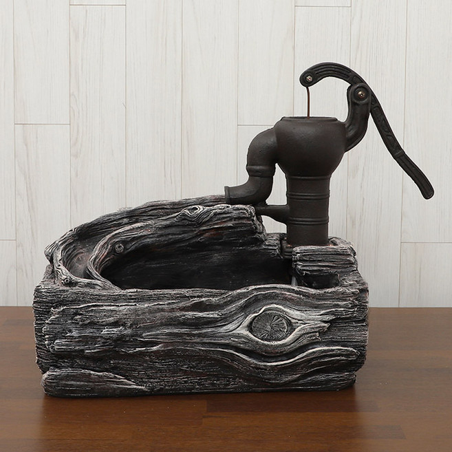 통나무 실내 인테리어 분수, 혼합색상