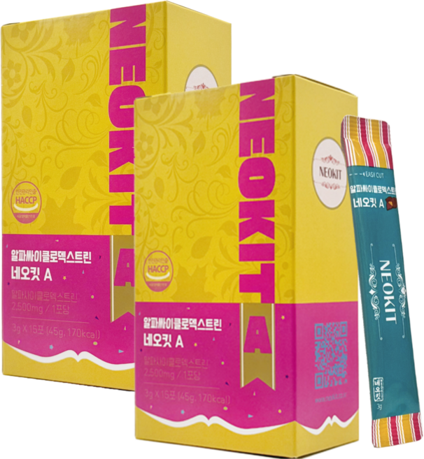 네오킷 다이어트 알파CD 분말 식약청인증 100%, 2개, 45g