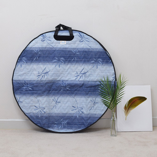 남원향림공예 원형 상커버 꽃파랑 600 밥상 교자상 커버, 1개