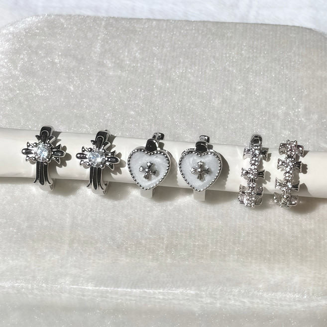 루미또와 데일리 큐빅 원터치 링귀걸이세트