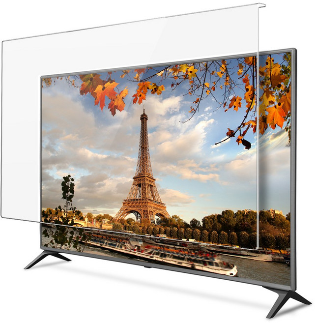 모빌앤조이 티비 보호기 85인치(1900x1090mm) 거치형 TV 커버 블루라이트차단 시력 액정보호 필름, 1개, 투명