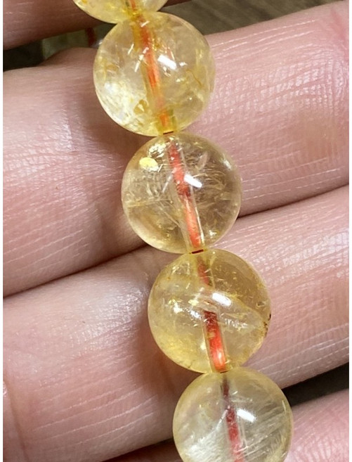 天然黃水晶11mm手珠, 1個