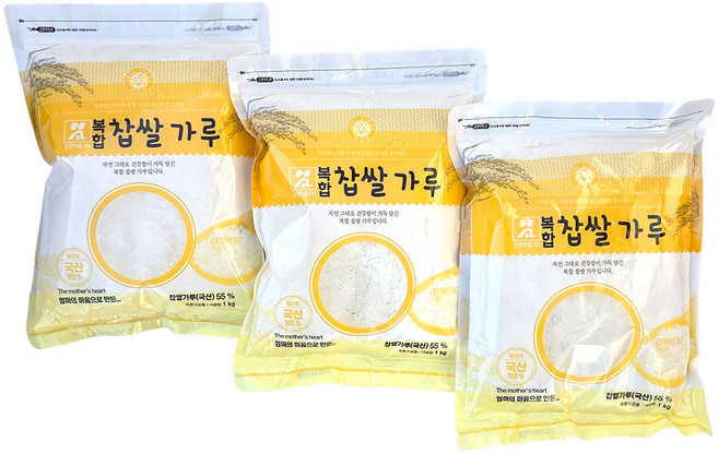 소연식품 국산찹쌀가루 복합찹쌀 1kg 식자재 대용량, 3개