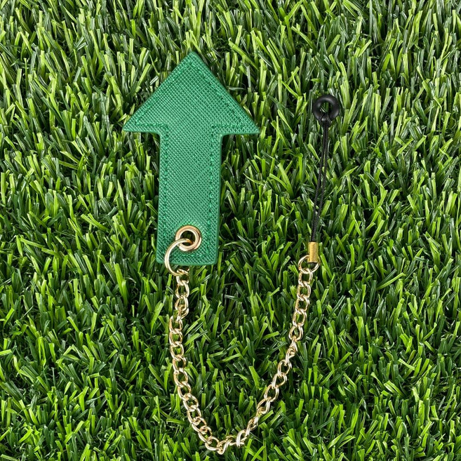 윈스튜디오 골프티걸이 가죽 마그넷, 1개, 그린(골드)-무지